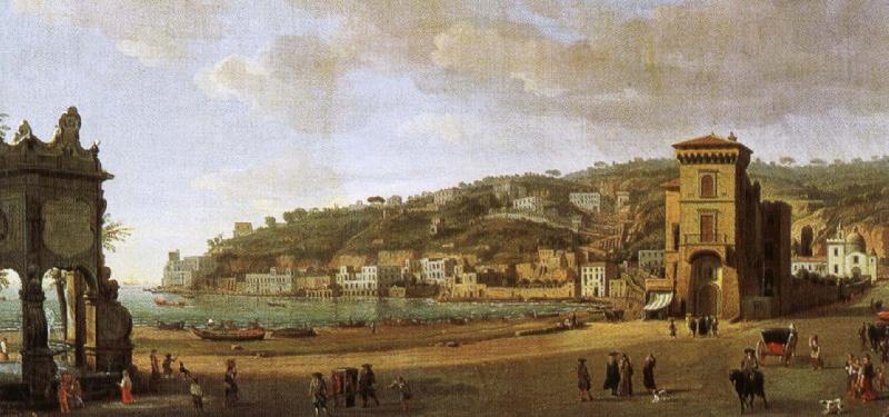 william shakespeare a painting showing the of the shoreline at naples Spain oil painting art